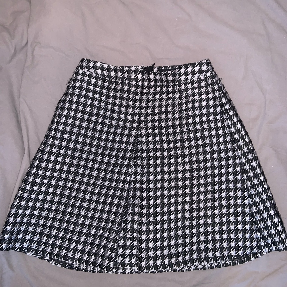PINK TARTAN HERRINGBONE SKIRT